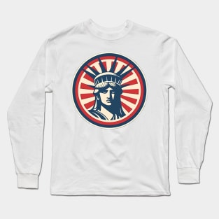 Lady of Liberty: Statue of Liberty Independence Day Emblem Long Sleeve T-Shirt